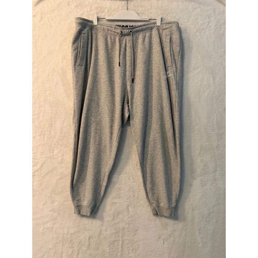 Nike Mens 3X Heather Gray Fleece Joggers‎ Just Do It Graphic Sweatpants